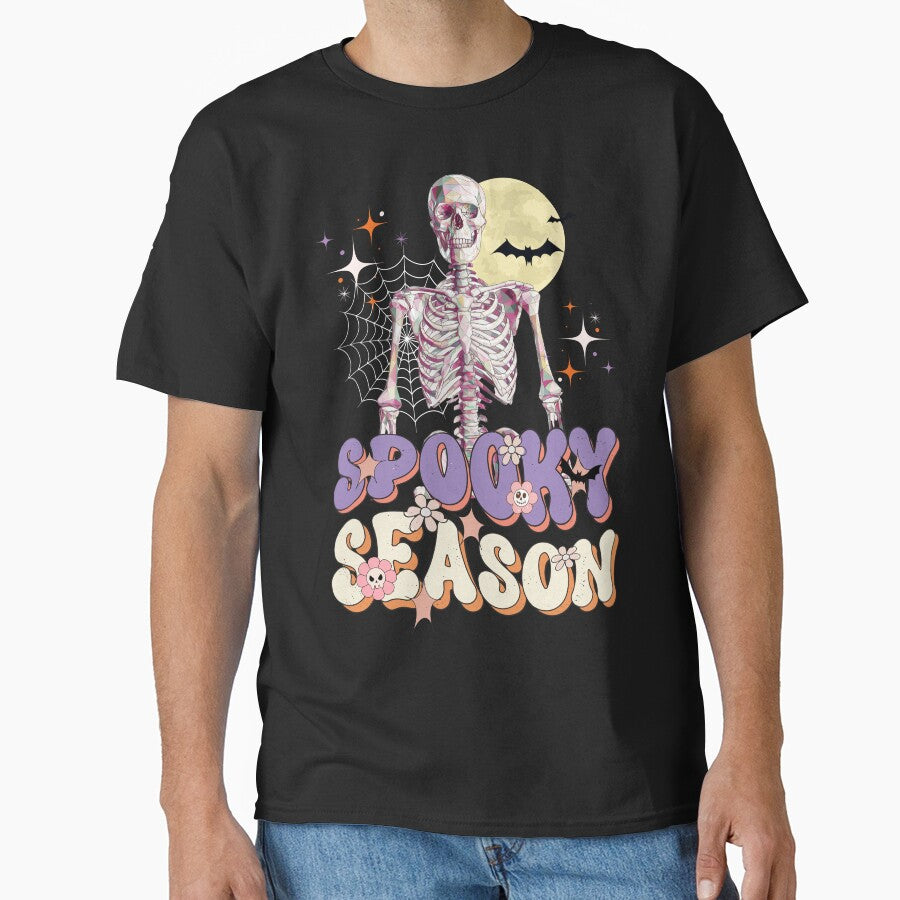 Pastel Skeleton Stained Glass Spooky Halloween Season Gifts For Men Women Matching Costume Party by LittleZea