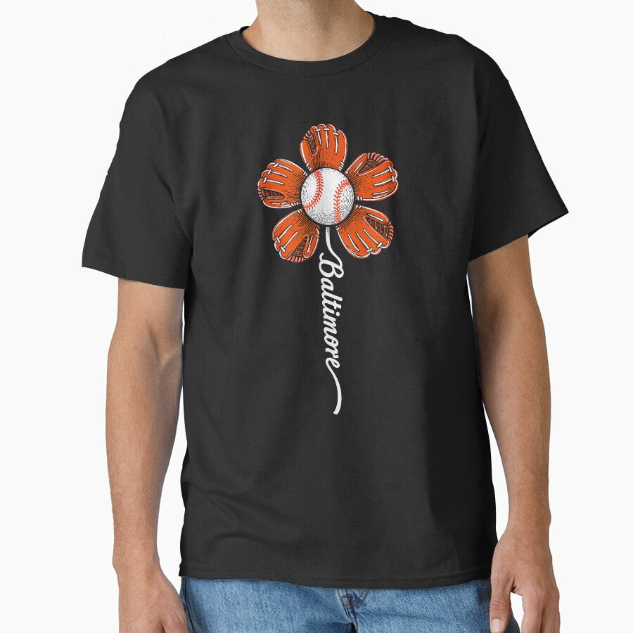 Baltimore Flower For Men Women Boys Girls Kids T Shirt by gerald01020