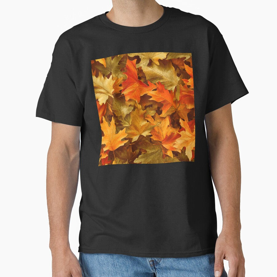 Autumn Leaves In Golden Orange, Yellow And Green by DEC02