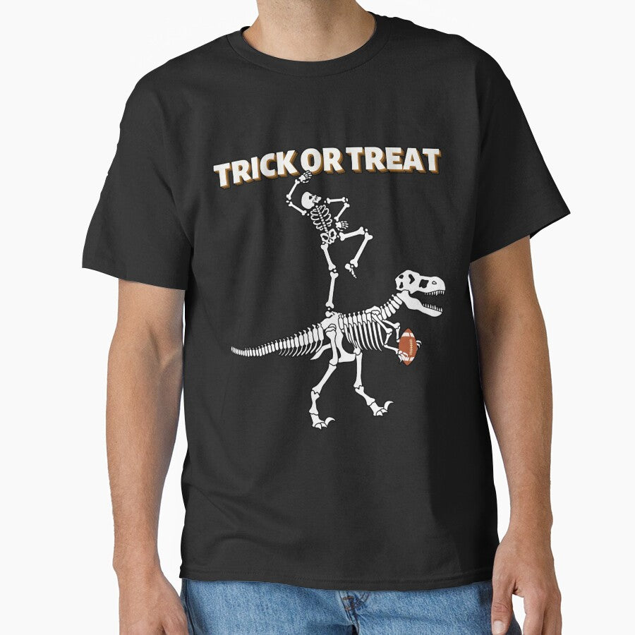 skeleton riding dinosaur bones halloween by Buzzbazaar