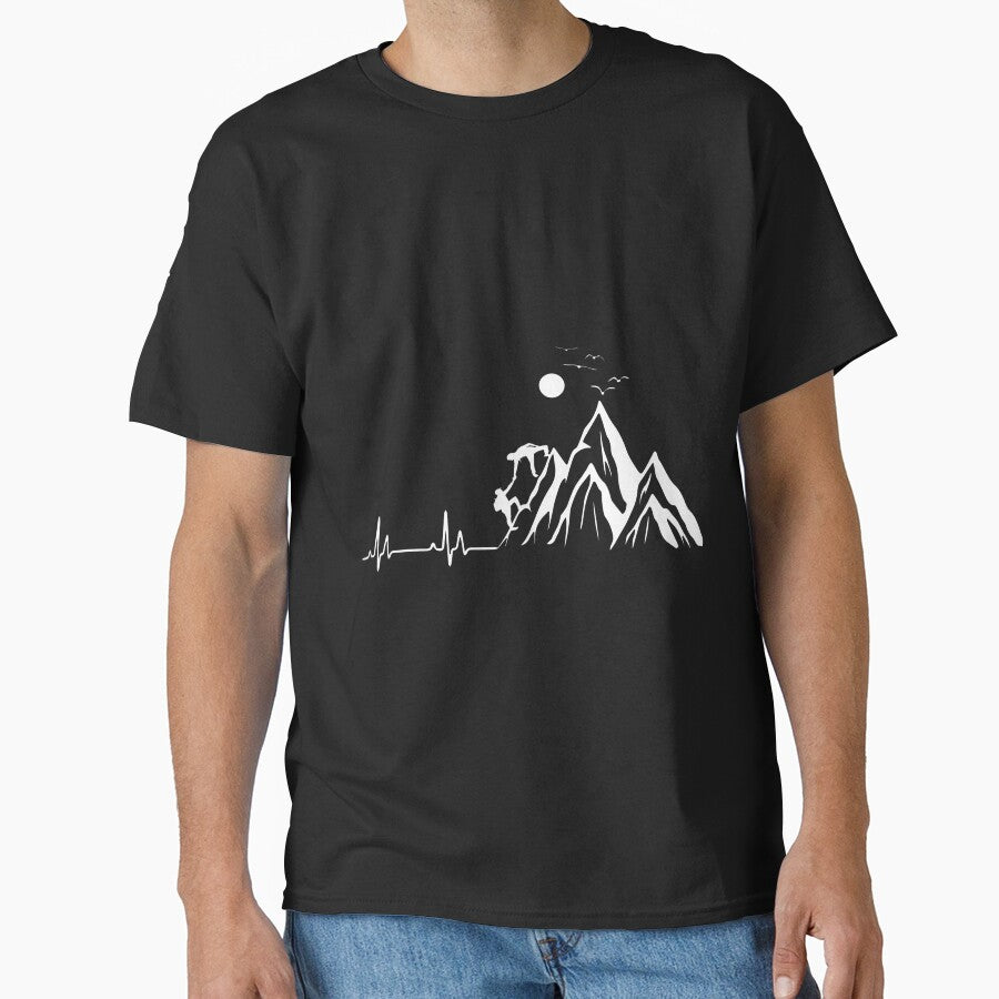 Funny Hiking Quote Mountain Line Art by lulunbollax