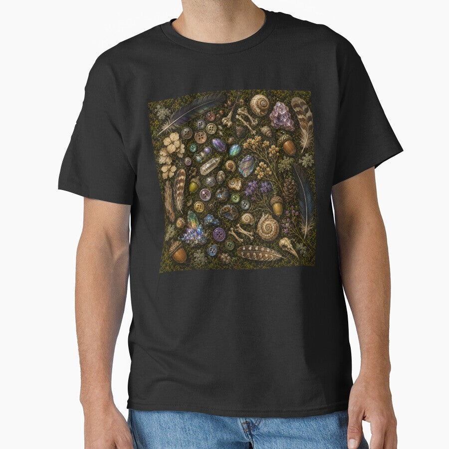 Goblincore Hoard Collection – Beautiful Treasure Flat Lay Nature Art | Goblincore Collector Gift by irfanshikh