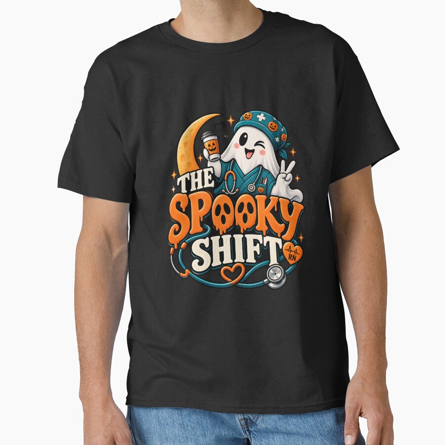 Spooky Nurse Halloween Shirt Classic T-Shirt by podlook
