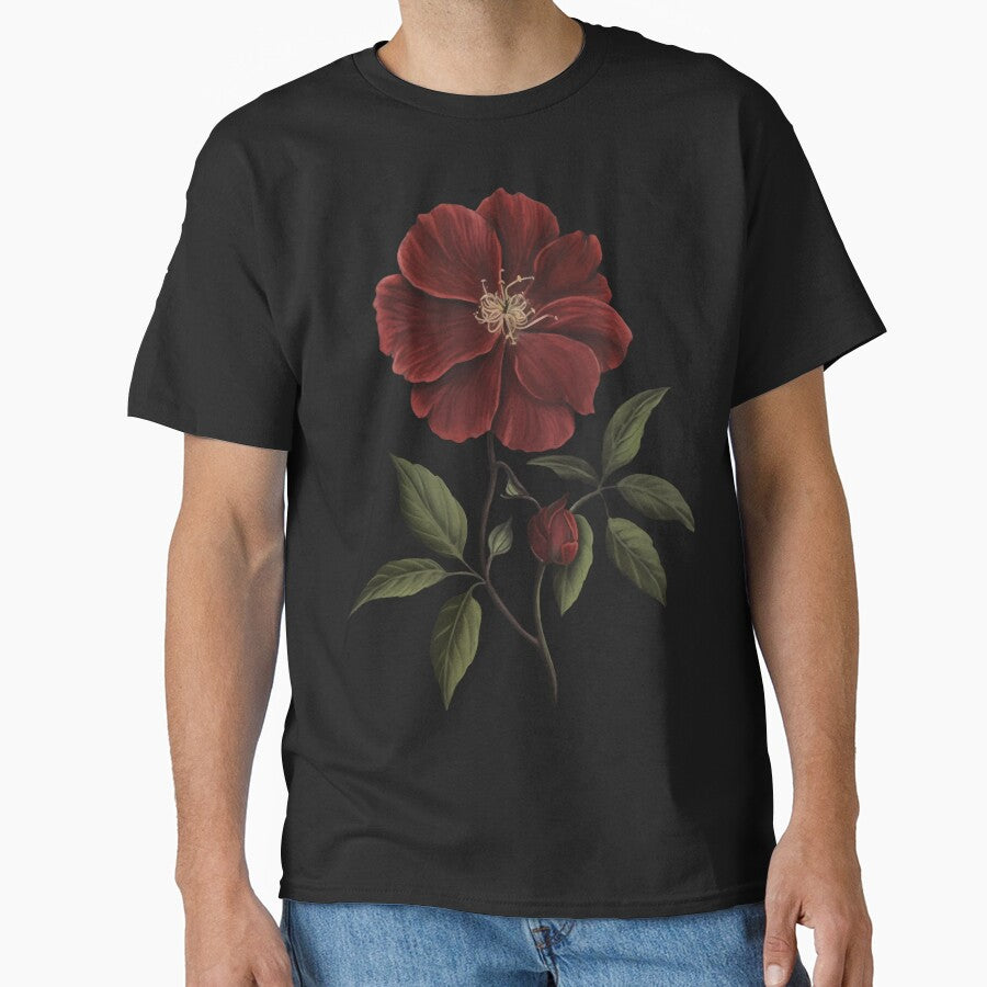 Dark Academia Victorian Red Flower by Enyr