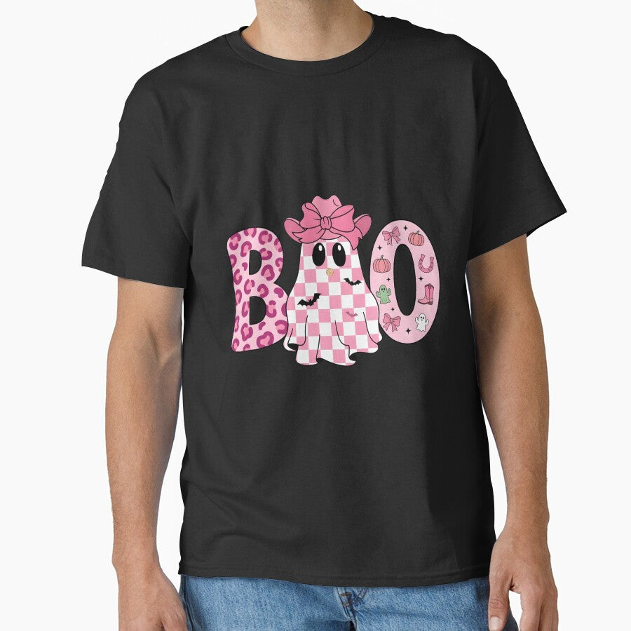 Pink Western Halloween Cowgirl Ghost Boo by KroghDs