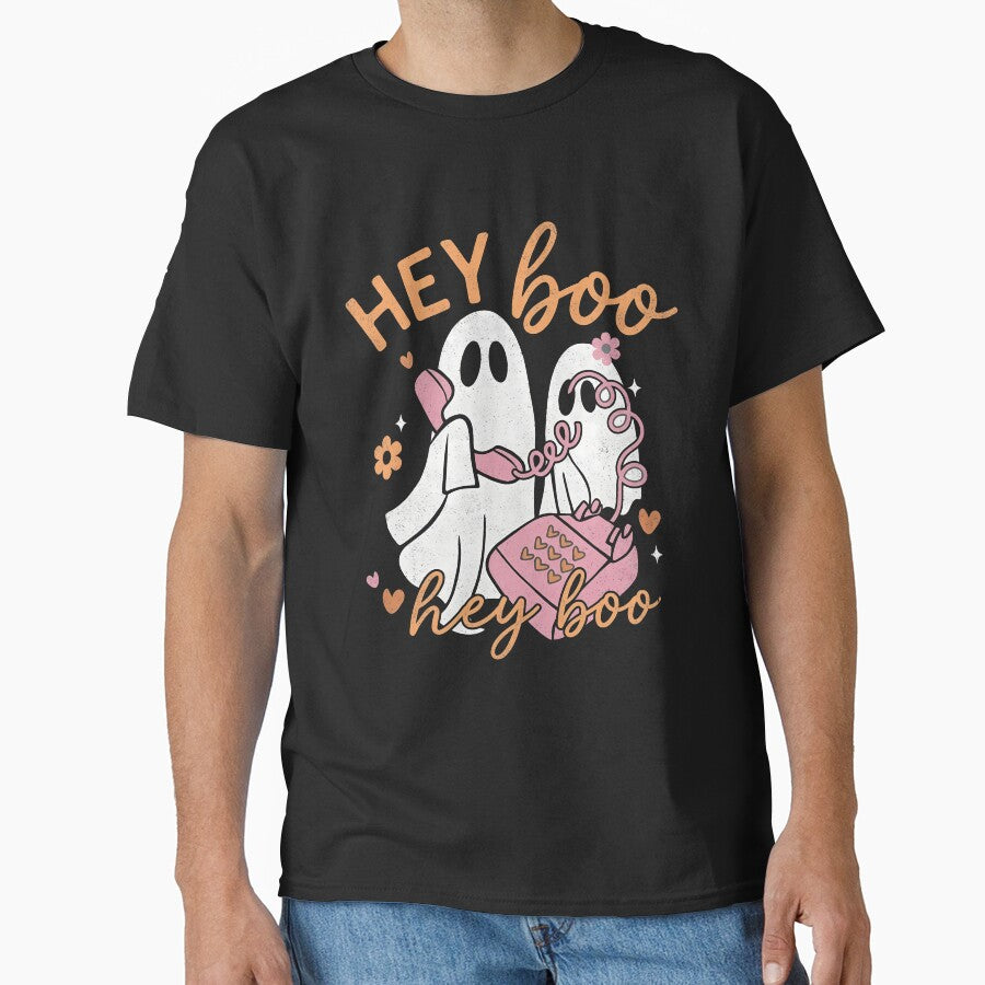 Hey Boo Cute Ghost Halloween Girls Kids by KroghDs