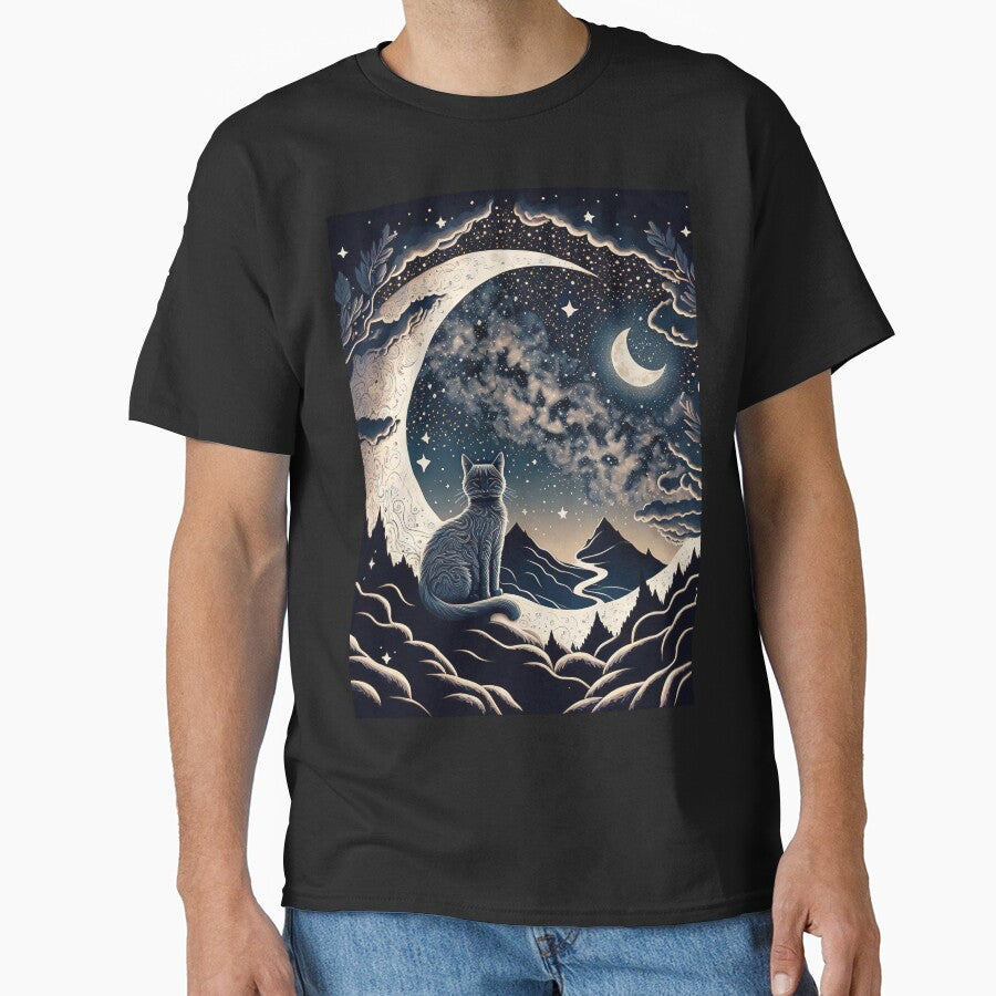 Cat And Crescent Moon 5 by idreamaboutcats