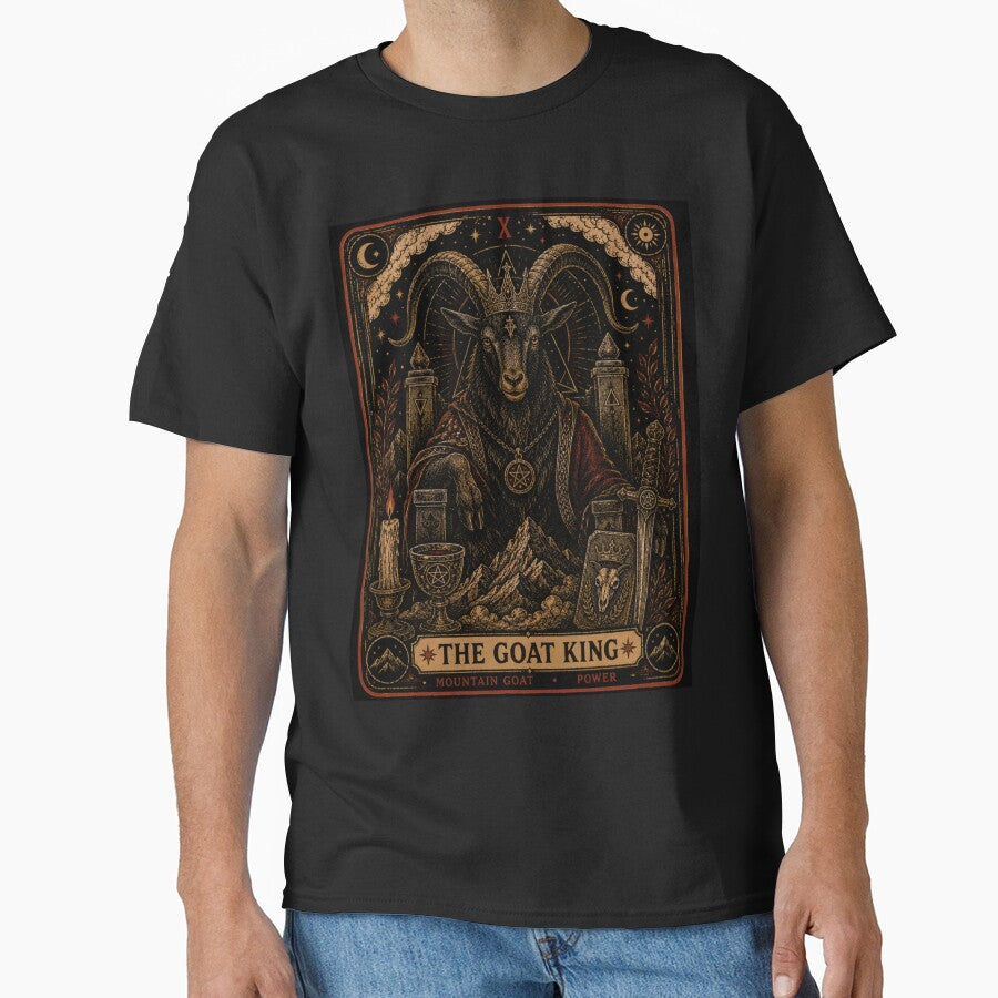 The King Goat Vintage Tarot T-shirt by Nexona ⭐⭐⭐⭐⭐