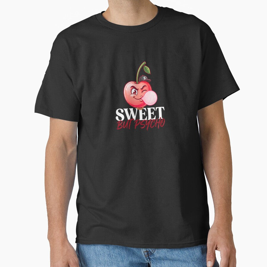 Sweet But Psycho Cherry – Retro Streetwear T-Shirts by SOFWIN