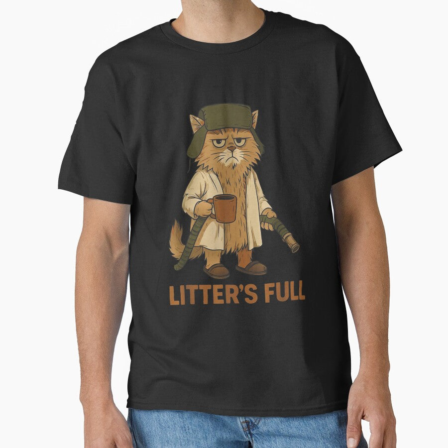 Litter’s Full Funny Cat Lovers Christmas Xmas, Litter's Full Christmas Vacation Cat, Litters Full Cat, Funny Christmas Cat by jimfarrepo