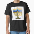 Hanukkah Holiday Menorah With Vibrant Candles Design Art by DEC02