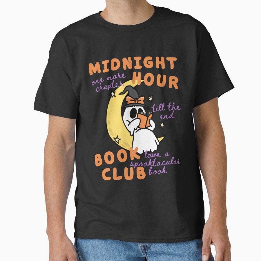 Halloween Cute Ghost Reading, Fall Books, Midnight Hour Book Club, Spooktacular Story, Bookish by Forevermore