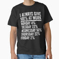 I Always Give 100 Percent At Work Funny Work Humor by LorraineRita