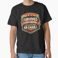 I Survived Another Meeting Vintage Badge by DAMi STORE