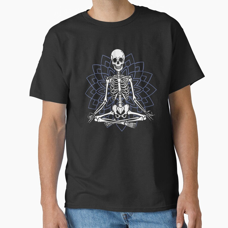 Namaste Skeleton by byebyesally