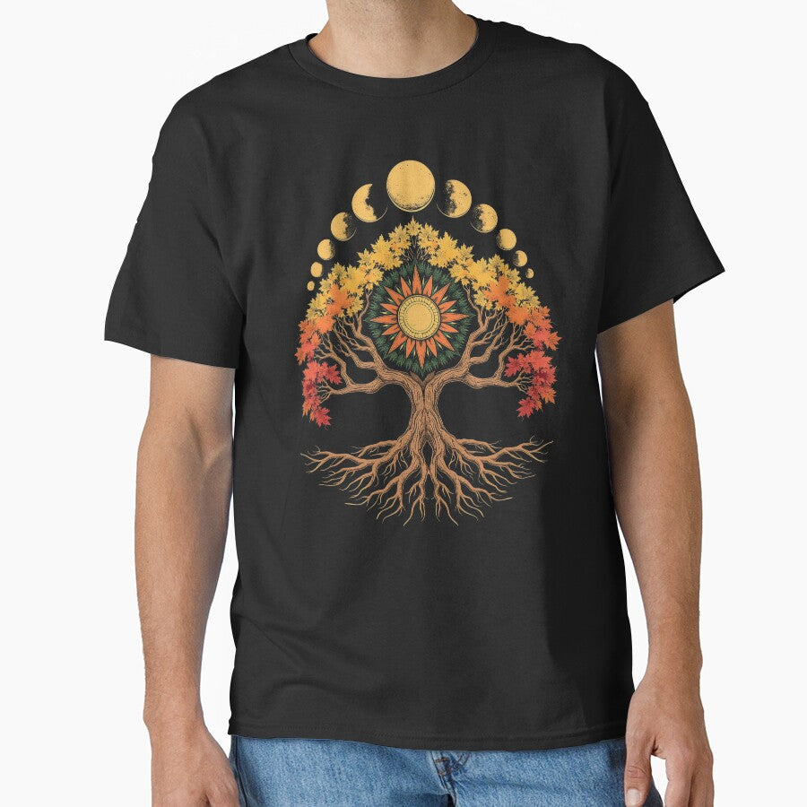 Phases Of The Moon Retro Vibe Tree Of Life by Topmaxdesign