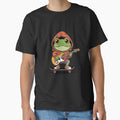 Cute Chibi Frog Halloween – Red Pumpkin Hoodie Bass Guitar Cartoon by ColorSplash123