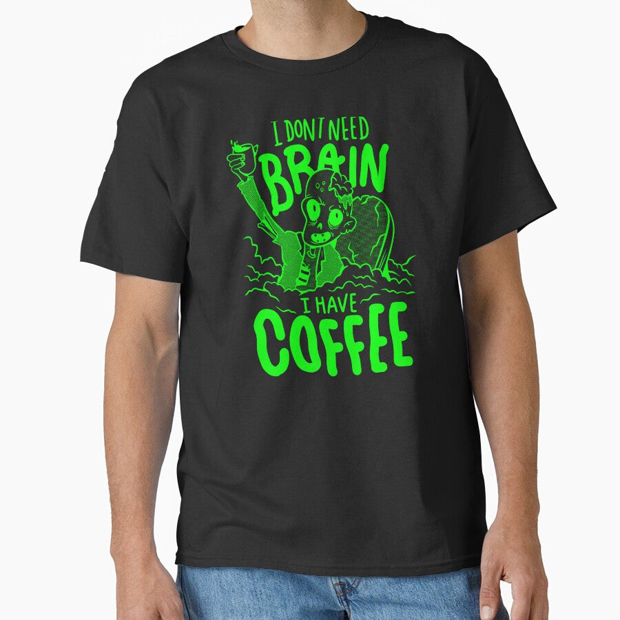 acid green halloween coffee drinking zombie by Gossip Rag