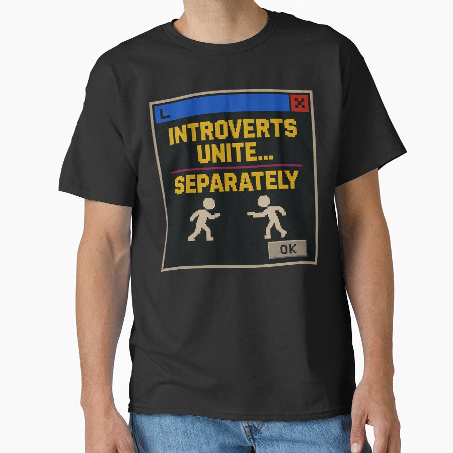 Together Separately – Introverts Unite Pixel Humor by Mad Factory Designs