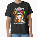 I'm Just Here for the Crayons – Funny Halloween Teacher Shirt by JDR Tees