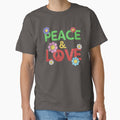Peace And Love Hippie Quote 60s Flowers Chill by Sid3walkArt
