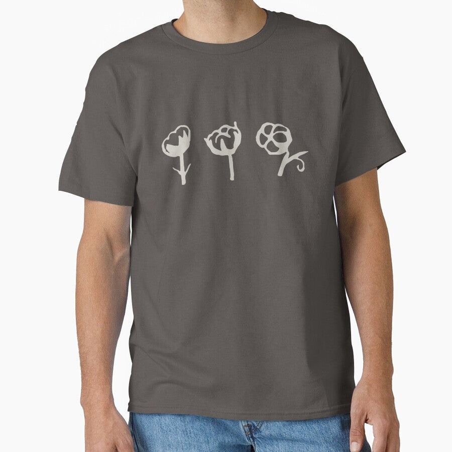 Minimal cotton plant in line art style by SO-studio-art