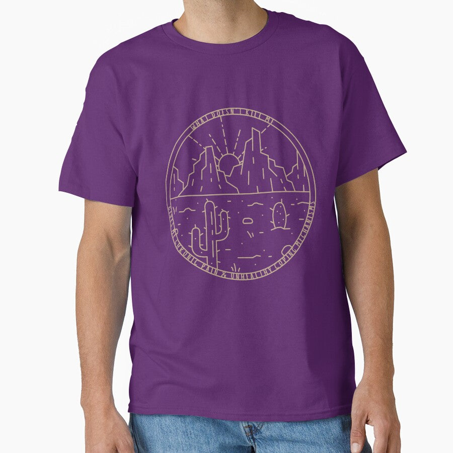 What doesn't kill me - Unisex T-shirt - Chronic pain- Unhealthy - Coping Mechanisms - Mental Health - Chronically ill - tarot card style by SunnyAlloy
