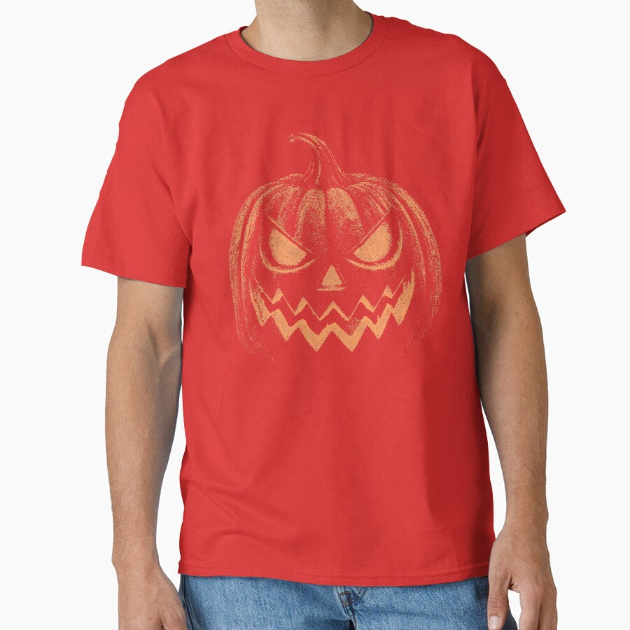 Scary Jack O Lantern Vintage Halloween Pumpkin by donwillisjrart