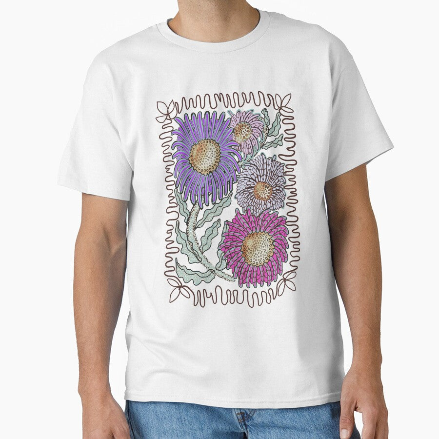 Bright summer floral daisies boho by MeadowsAndInk