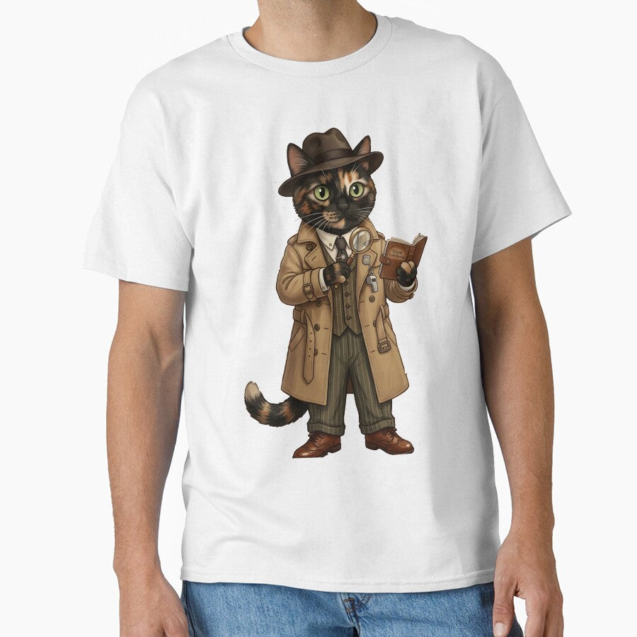 Detective Tortoiseshell Cat Mystery Investigator Noir Kitty by Martin's_Design