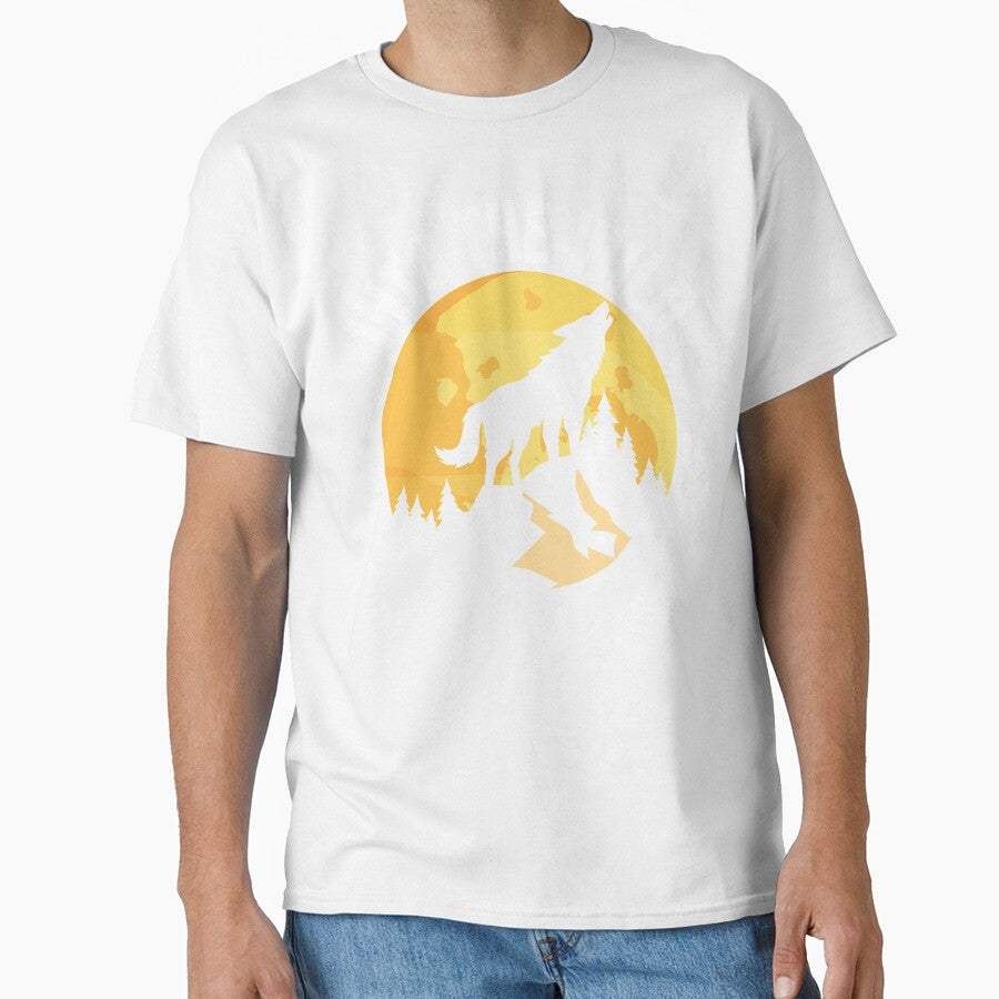 Into The Wild - Retro Vintage Sunset Wolf by Peishan02