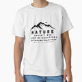 Nature Doesn’t Ask Stupid Questions – Minimalist Hiking Shirt Design by KRBN-Studio