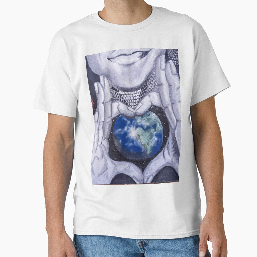 Mother Earth Love in Hands by Compass and a Camera