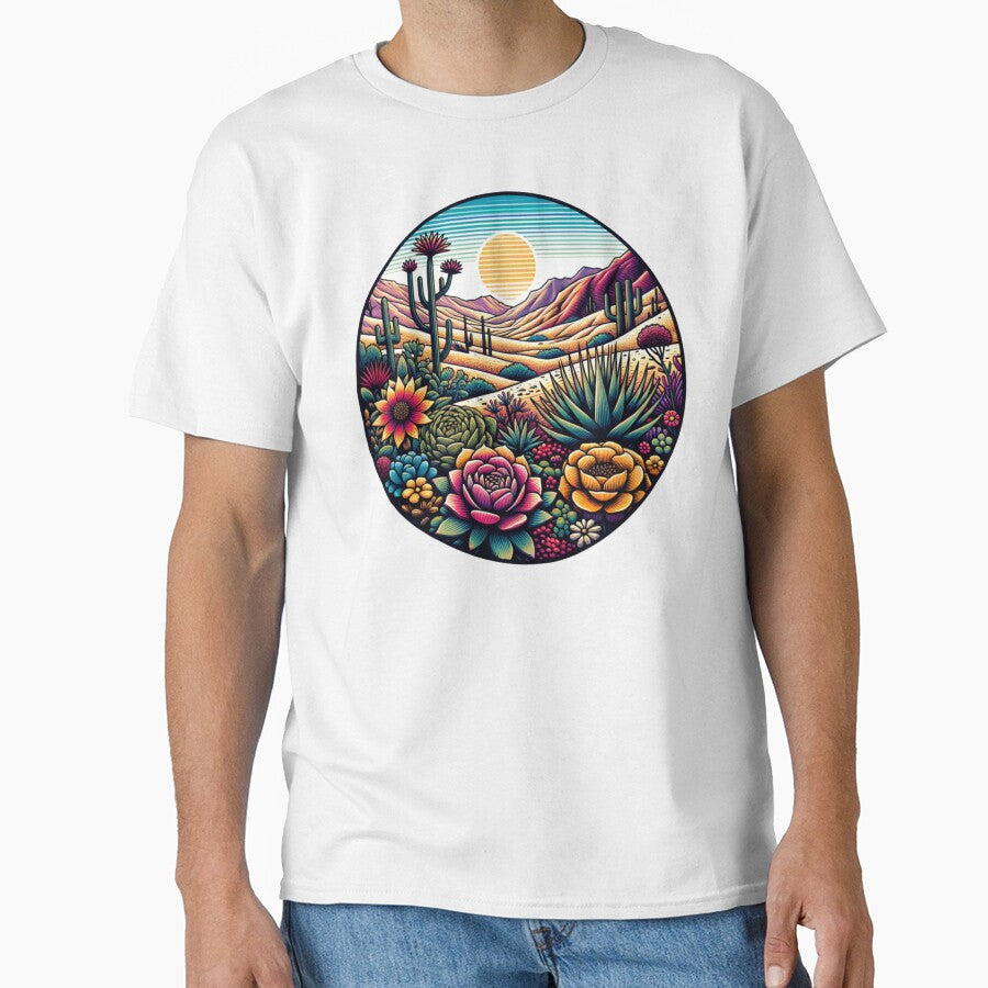Desert Flora,Botanical Bliss,Tshirt by EverydayTrendz