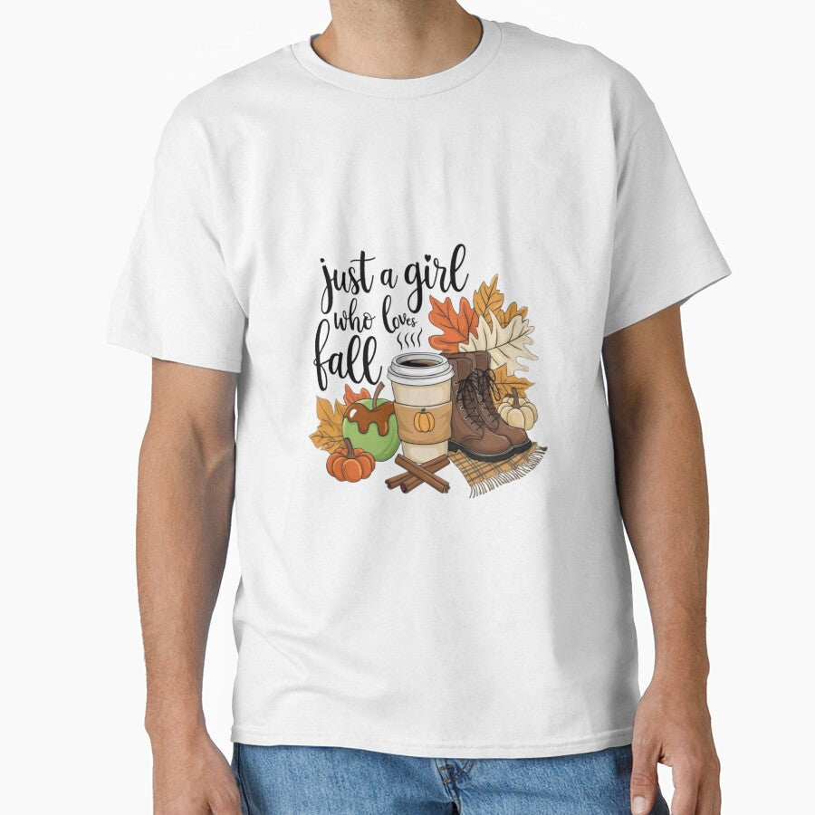 Just a Girl Who Loves Fall – Cozy Autumn Vibes Design by GemBob Creations
