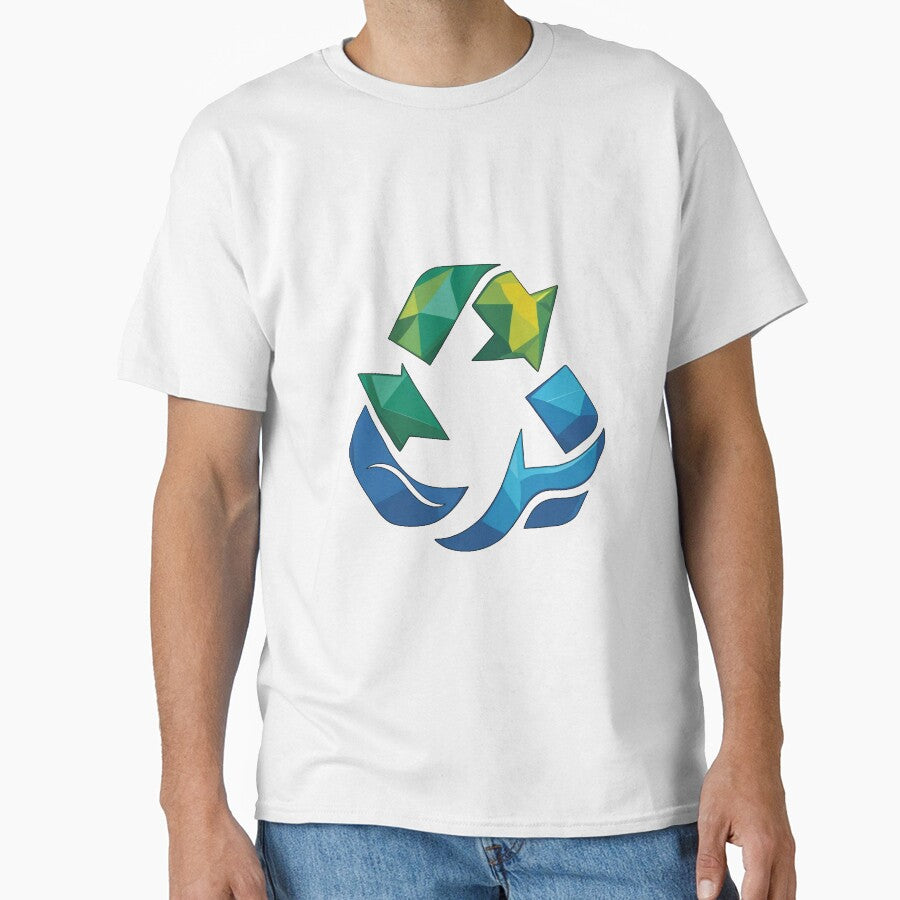 Minimalist Recycle Symbol – Eco Friendly Modern Design by Mythic Tide