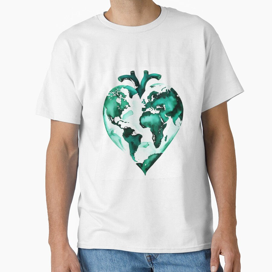 Earth as a Heart – Love for Our Planet Design by Mythic Tide