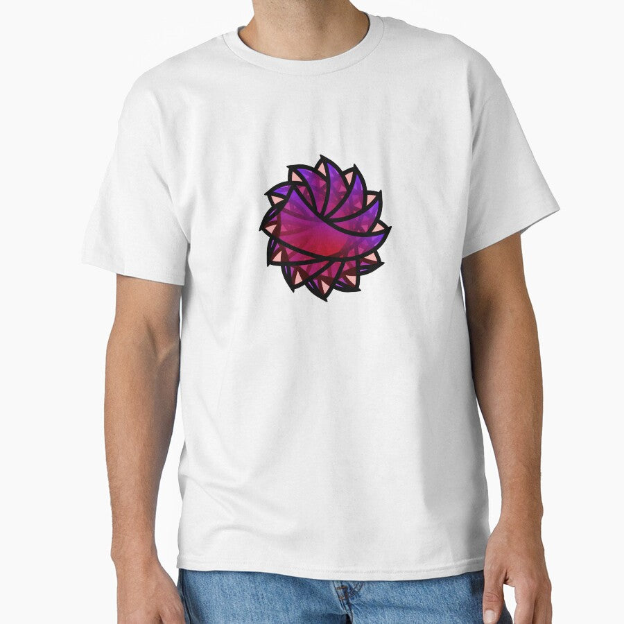 "Heavenly Rose" Floral Geometric Mandala Design T-Shirt by Davey's Designs
