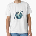 The Earth in a Circular Watercolor Style with Arrows Looping Around It by VibeTCreations