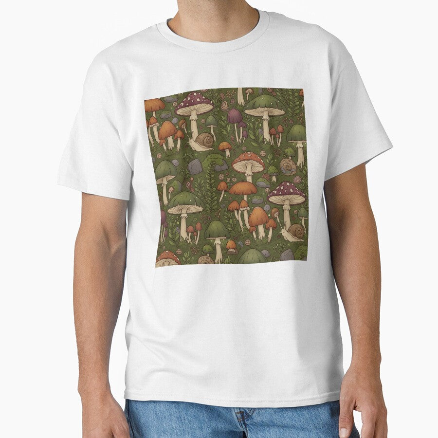 Whimsical Mushroom Forest Pattern - Cottagecore Goblincore Aesthetic by StickyGuys