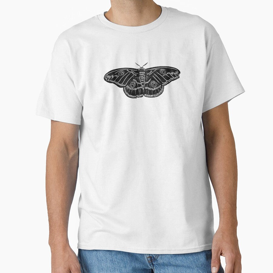 Moth Lino Print Style by Aether-and-Ivy
