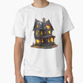 Haunted Halloween House – Spooky Haunted Mansion with Glowing Windows by AlexLineArt