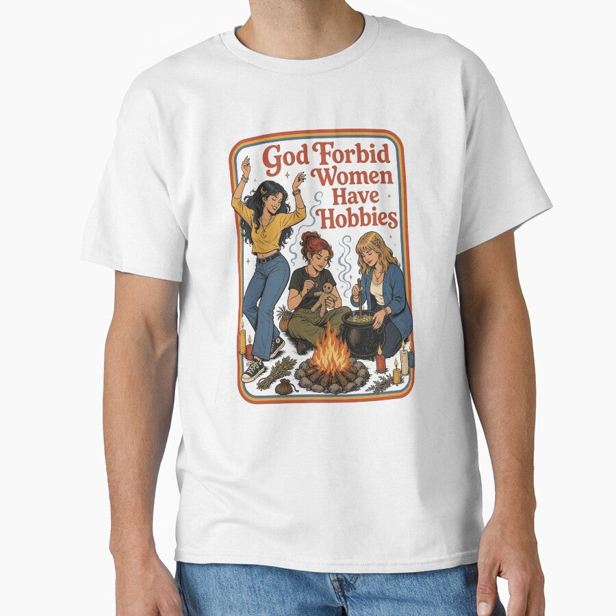 Funny Feminist Dark Academia Women Shirt, God Forbid Women Have Hobbies by gidel-sales