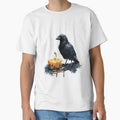 Gothic Raven and Candlelight Watercolor Illustration by HUTEND