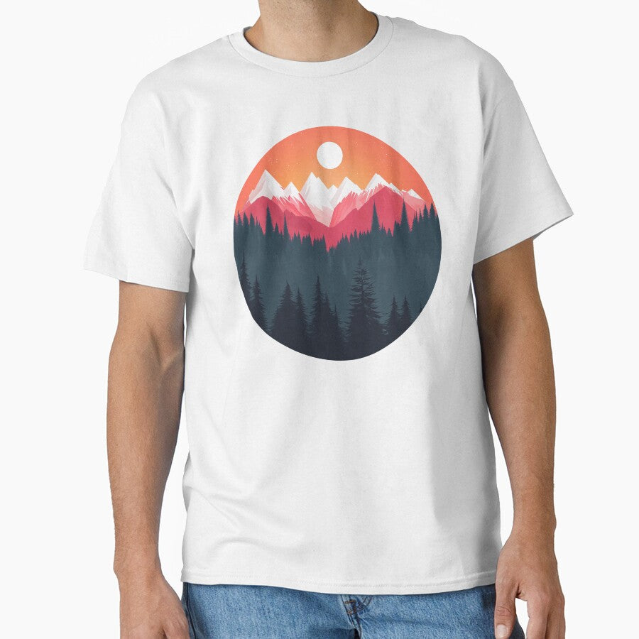 Minimalist Sunset Landscape Mountain National Park by PandaKunst