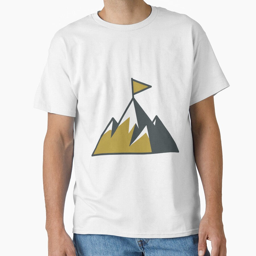 Mountain Peak with Flag – Adventure Icon Design by ArtByYunus