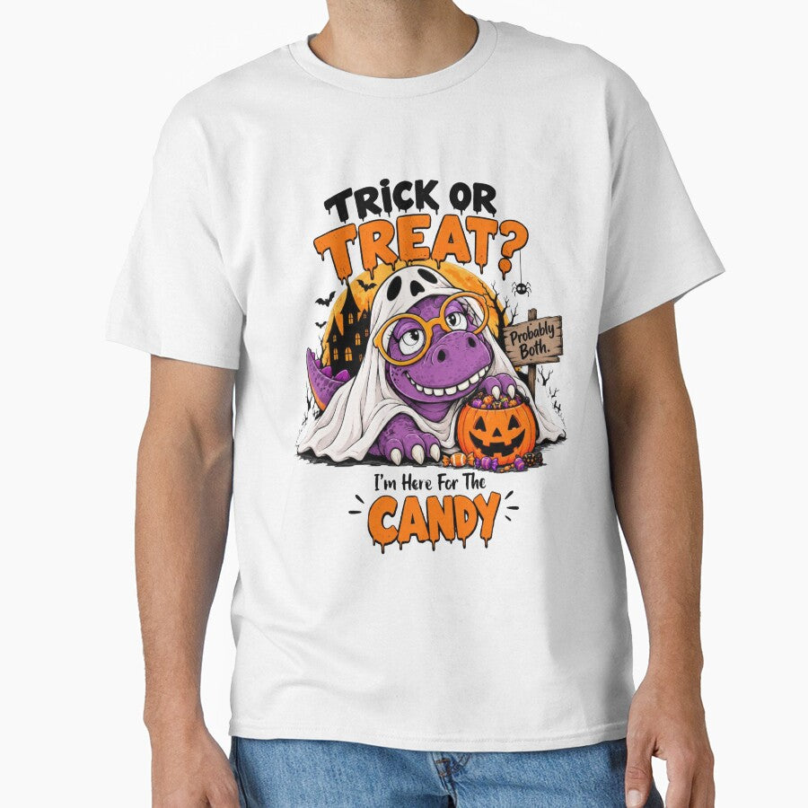Funny Halloween Dinosaur Trick or Treat Candy by PIXENTRA