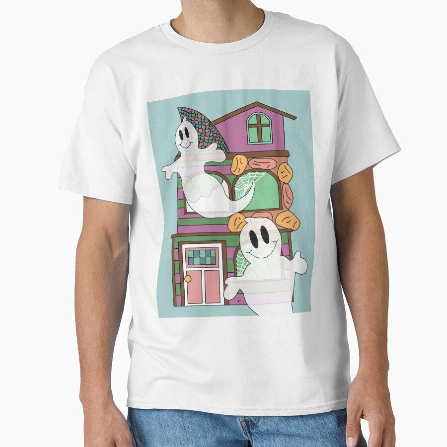 Ghost Haunted House | Retro Halloween by thecolorfuldino