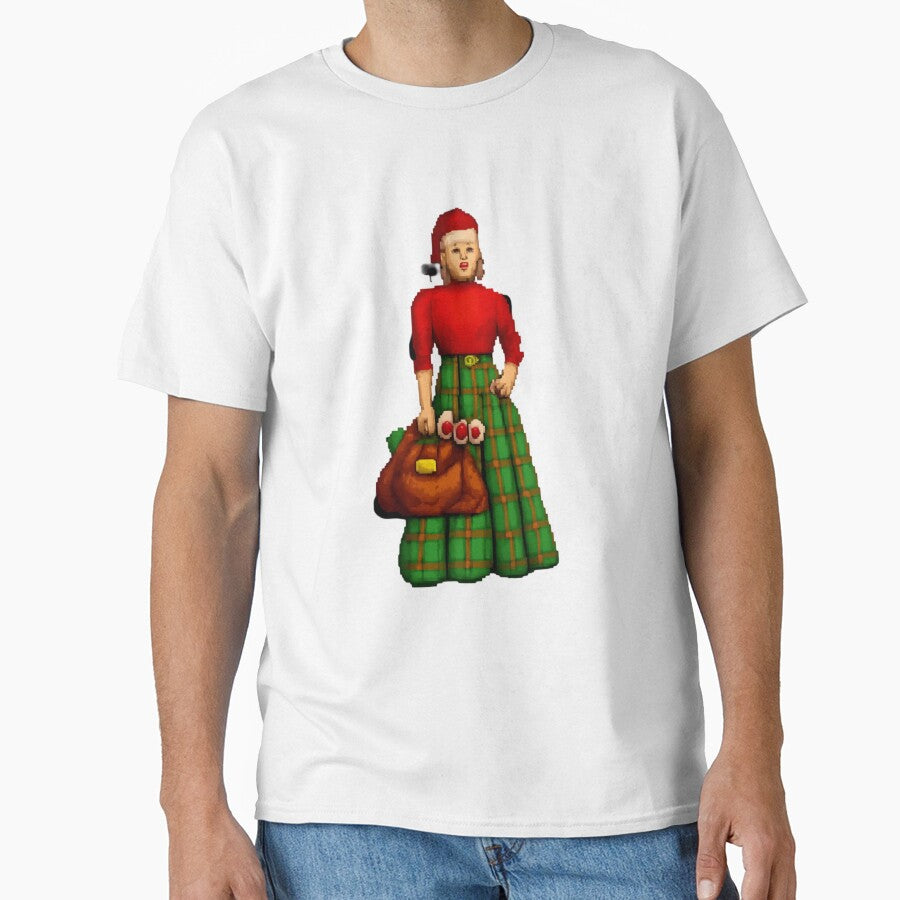 Retro 8-Bit Christmas Mrs Claus Pixel Art Sticker | Holiday Fashion Pixel Character by Gurjeetpixelart