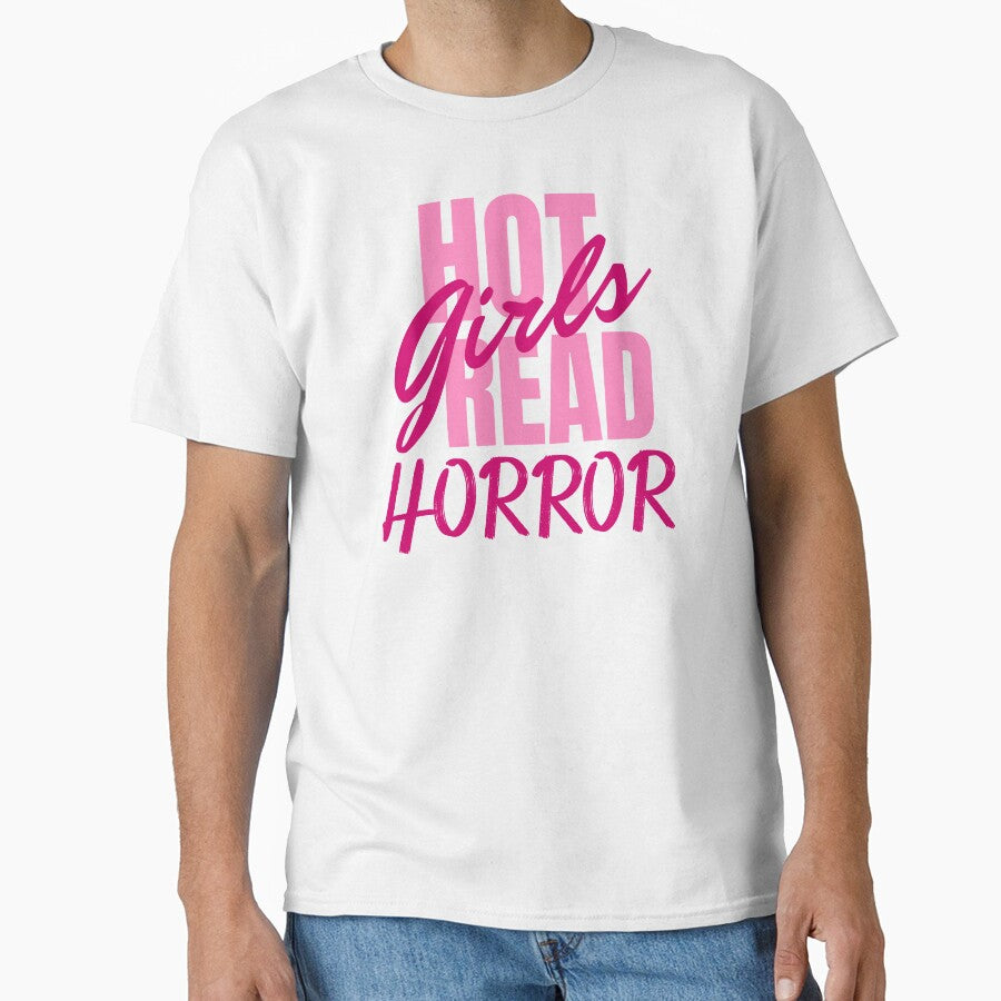 Hot Girls Read Horror - Bookish Pink by humnoo